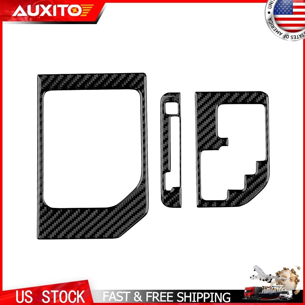 Carbon Fiber Interior Gear Shifter Panel Cover Trim for Toyota Tundra (2014–2021)