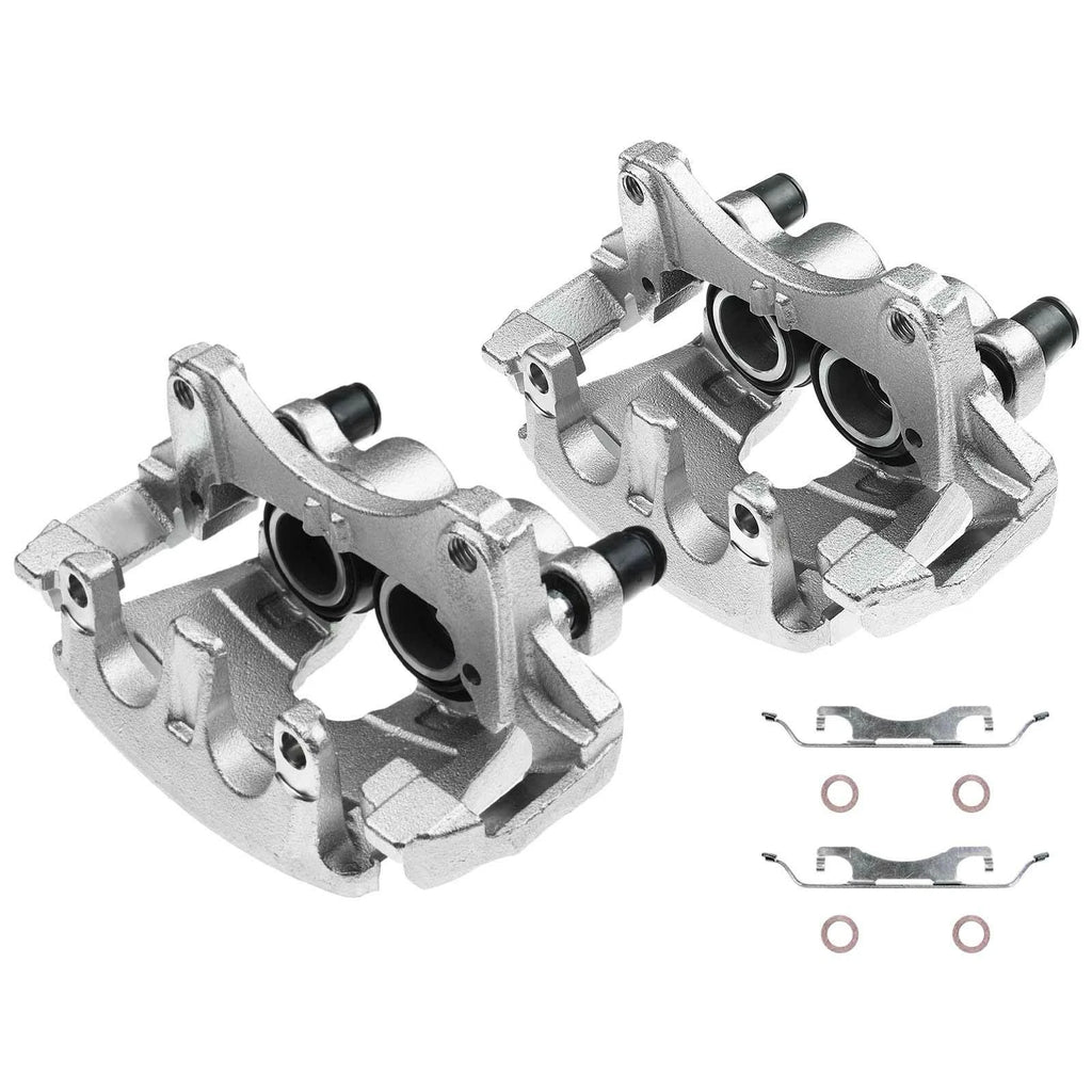 Pair Front Disc Brake Calipers with Bracket for Ford Edge Lincoln MKX (2007-2018)