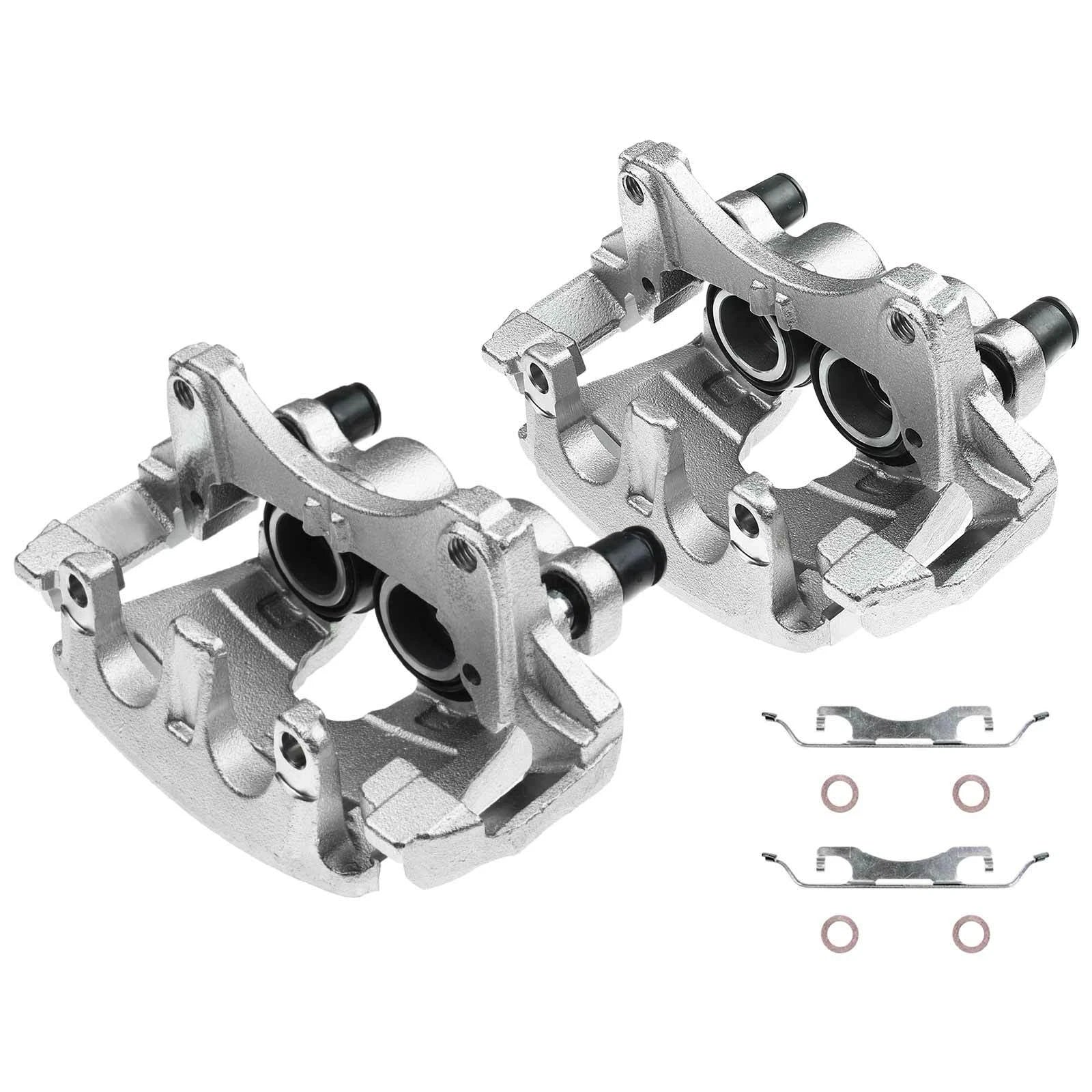 Pair Front Disc Brake Calipers with Bracket for Ford Edge Lincoln MKX (2007-2018)