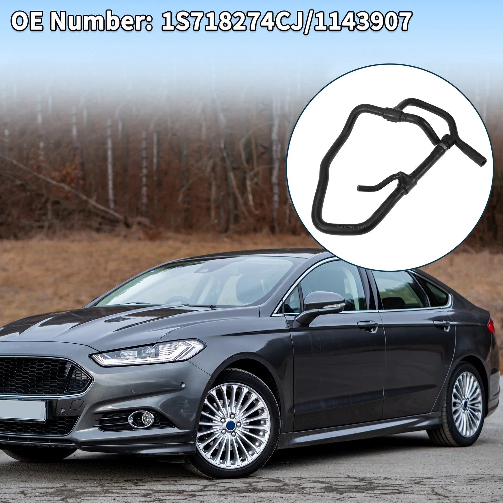 Radiator Hose Warm Air Inlet Pipe for Ford Mondeo 2.0 16V (No. 1143907) Rubber
