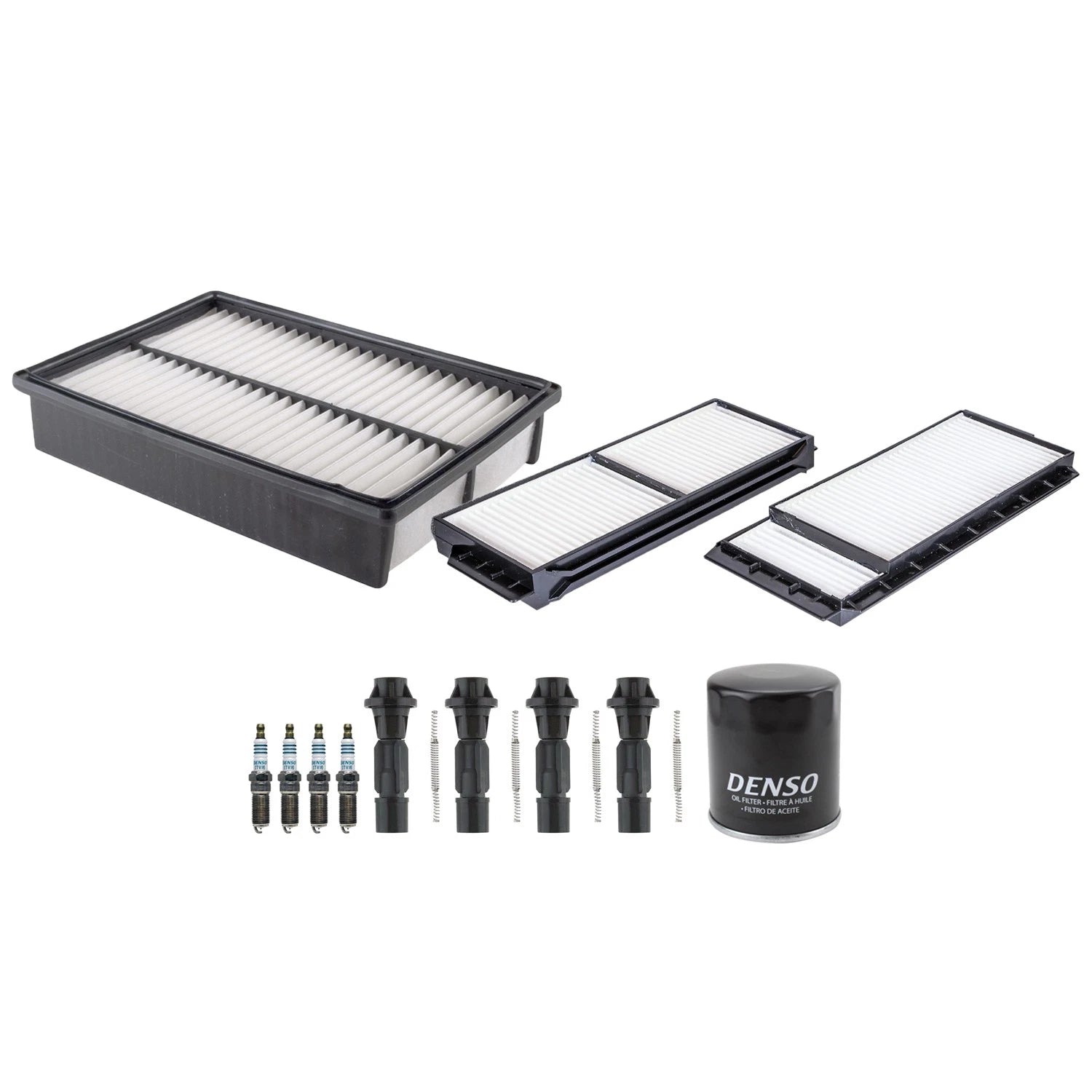Denso Tune Up Kit 4 Spark Plugs & Boot Kit for Mazda 3 i (2006–2009)