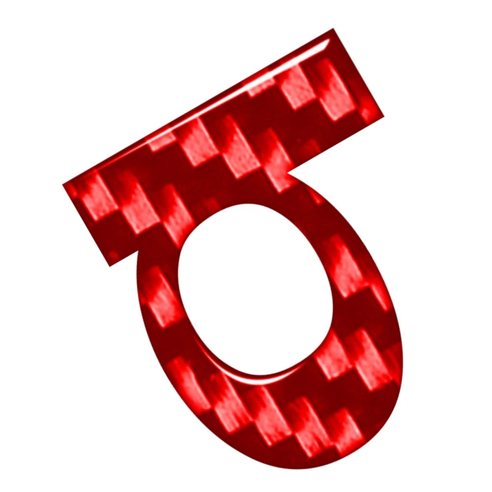 Set of 4 Red Lowercase Alphabet Letter Decals for Door Wall Window Badge