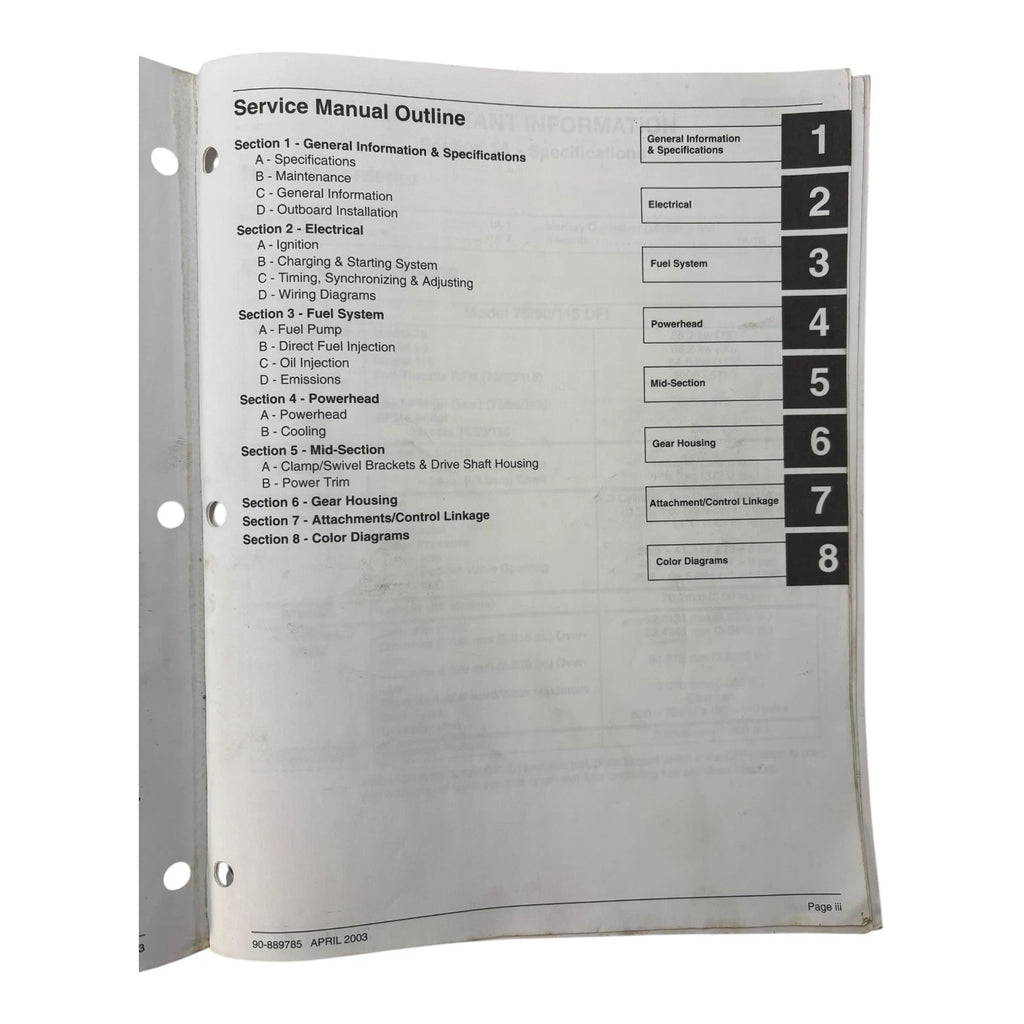Direct Fuel Injection Service Manual for Mercury Optimax 75/90/115 (1996–2006)