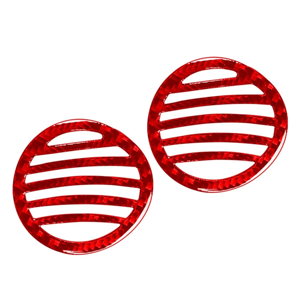 Interior Dashboard Defogger Air Vent Panel Cover Trim for Fiat 500 (2012–2015) Red