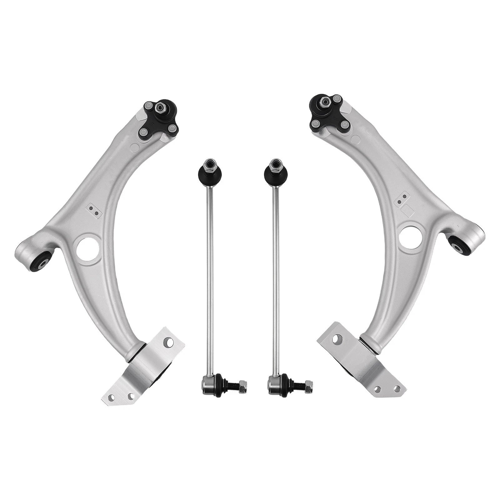 2X Front Lower Control Arms + 2X Sway Bar End Links for VW Passat Tiguan CC (2006–2010)