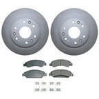 Front Brake Kit 330mm Disc Rotors Akebono Ceramic Pad for Cadillac Chevrolet GMC