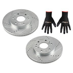 Front Drilled & Slotted Brake Rotor Set for GMC Yukon XL/Chevrolet Suburban (2015–2020)