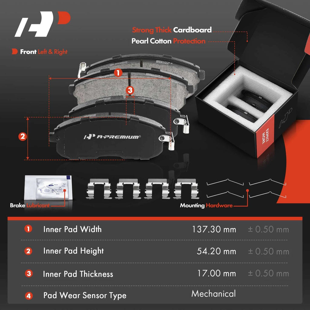 Front Brake Rotor and Pad Set for Nissan Maxima
