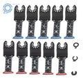 10 PCS Oscillating Saw Blades Curved Edge Bi-Metal & Japanese Teeth