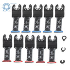 10 PCS Oscillating Saw Blades Curved Edge Bi-Metal & Japanese Teeth