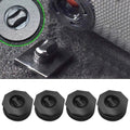 Clips Fastener Set of 4 for Universal Carpet Fittings (Black Plastic)