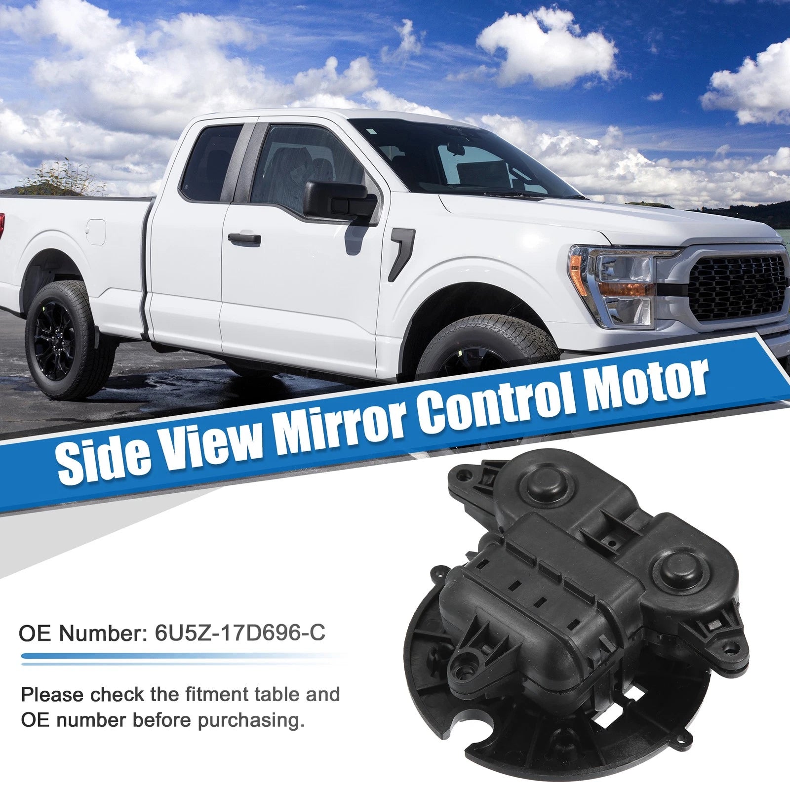 Door Outside Mirror Drive Motor 924-400 for Ford F150 (2006–2019) Black