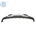 Set of 2 Front Bumper Valance & Chrome Skid Plate for Chevy Silverado 1500 (2016-2018)