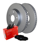 Front Brake Kit Set of 4 Disc Rotors & TRW Ceramic Pads for HS250h xB Prius V RAV4 (2010–2018)