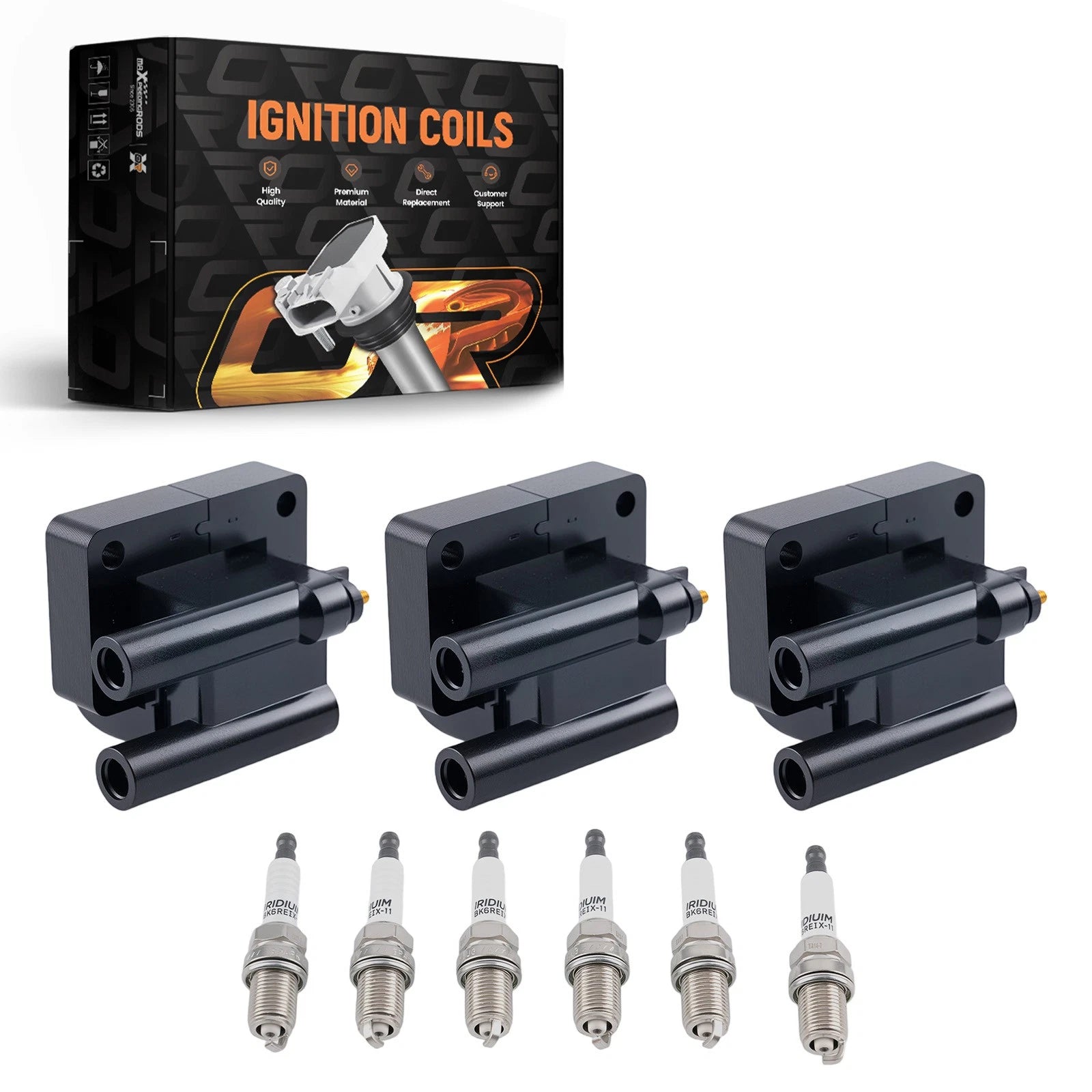 3X Ignition Coils & 6X Spark Plugs for Mitsubishi 3000GT (1991–1996)
