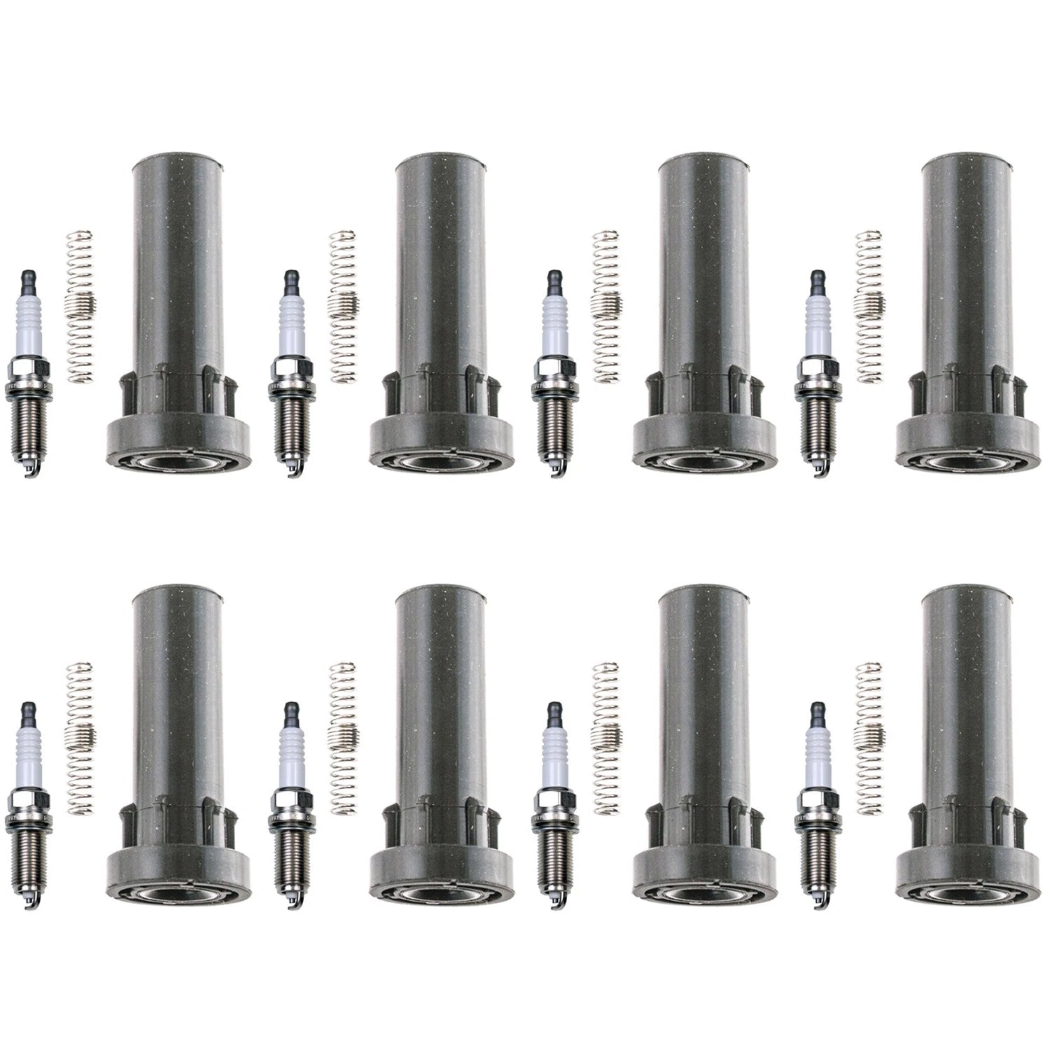 Set of 8 Denso Spark Plugs & Coil Boots for Dodge Durango (2009)
