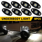 8X White LED Rock Lights for Pickup Truck (EOJ)