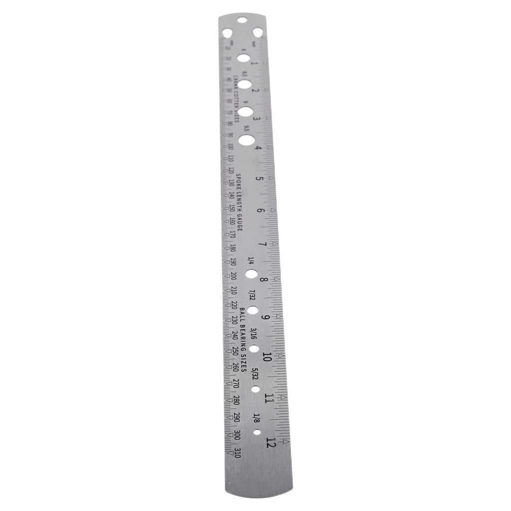 Double Sided Steel Ruler for Measuring Spoke Length and Ball Bearing Diameter