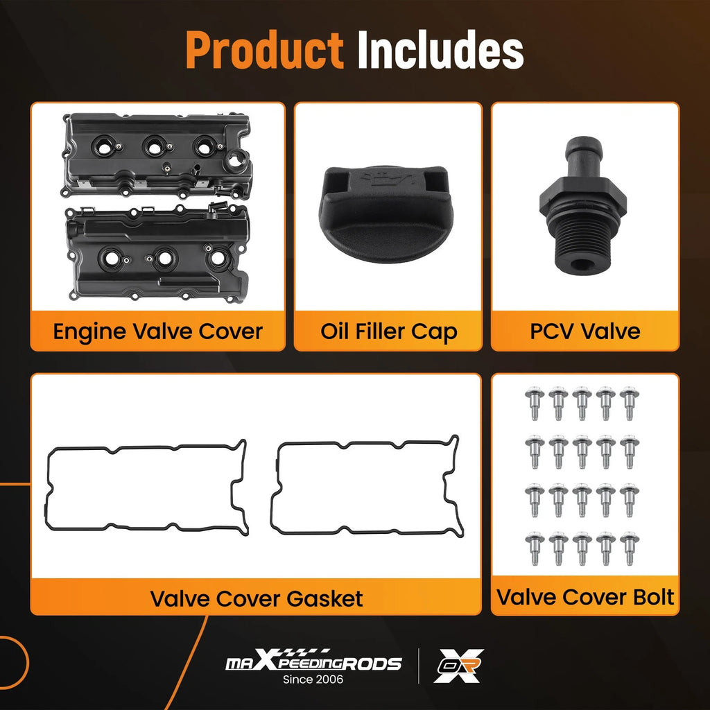 Valve Cover & Gasket Ignition Coil for Nissan Pathfinder Frontier (2005–2019)