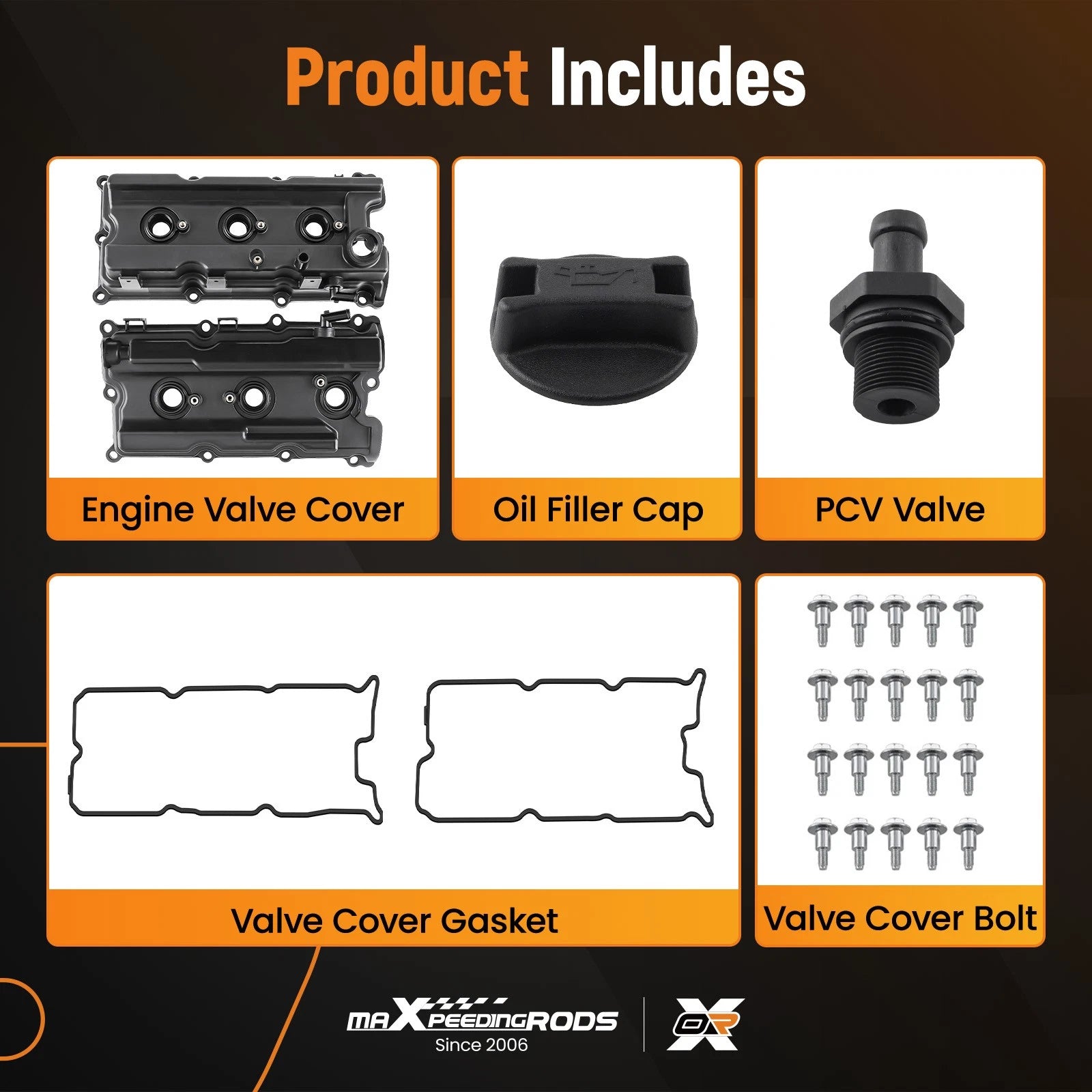 Valve Cover & Gasket Ignition Coil for Nissan Pathfinder Frontier (2005–2019)