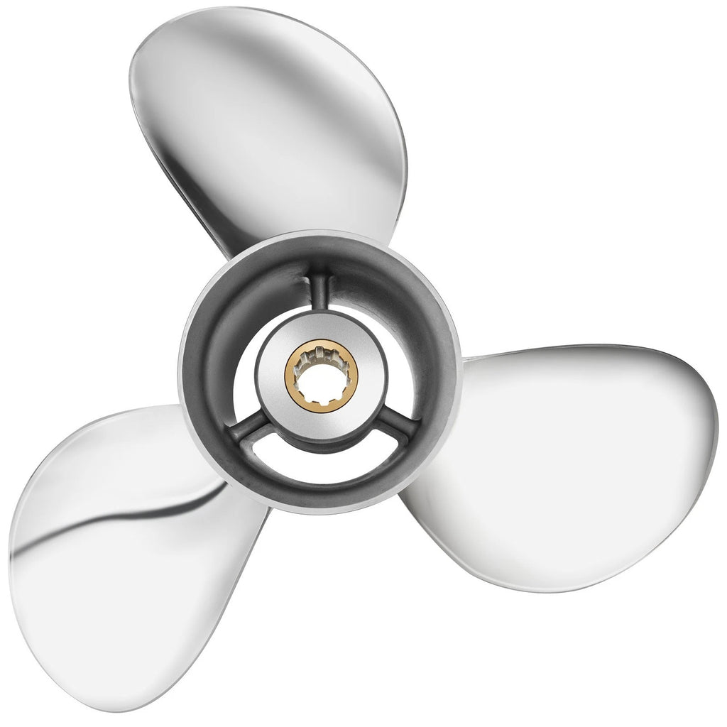 9.9x12 Stainless Outboard Propeller for Tohatsu 25-30HP (10 Spline RH)