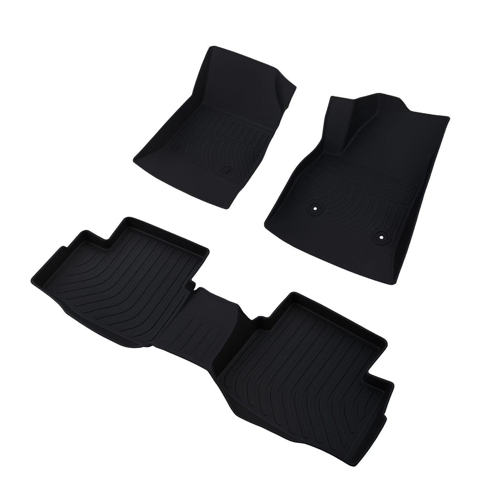 Set of 4 Black TPE Carpet Floor Mats for Chevrolet Cruze (2016–2019) Anti-Slip