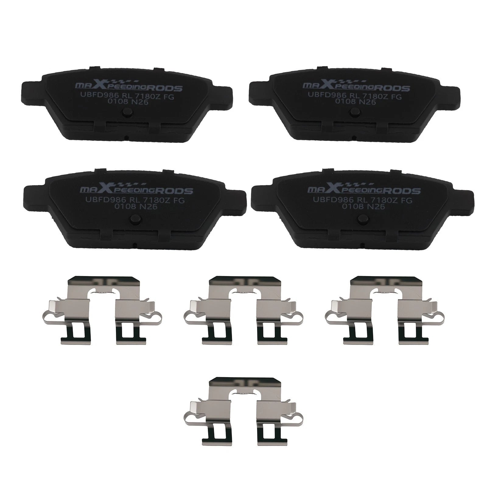 Set of 4 Rear Ceramic Brake Pads for Lincoln MKZ Zephyr (2006–2012) P-1161