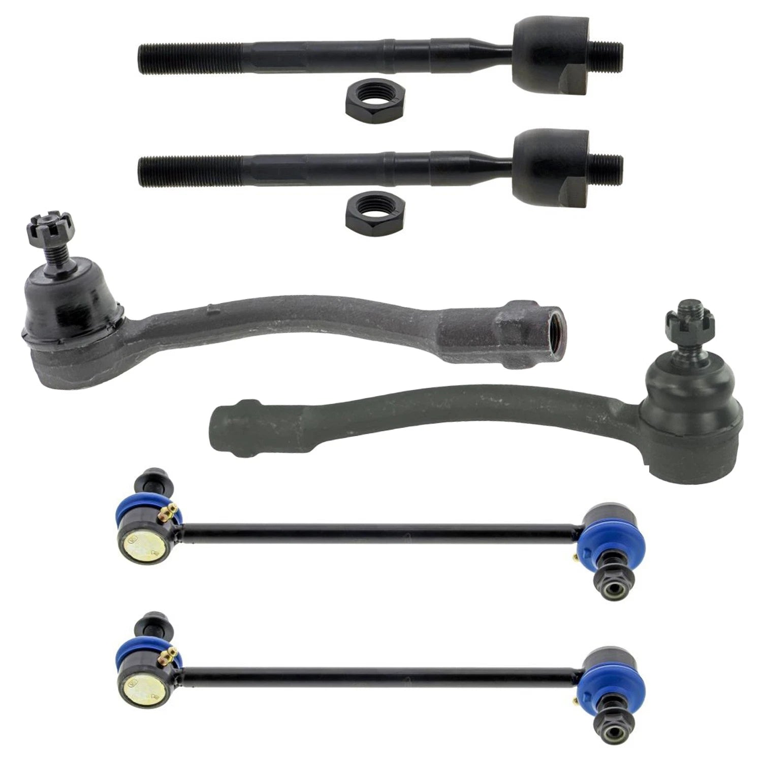 Set of 4 Mevotech Supreme Tie Rod Ends & Sway Bar Links for Accent