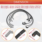 6X Spark Plug Wire Ignition Coil Cable No.3L3Z12259AB for Ford F-150 (2005–2008)