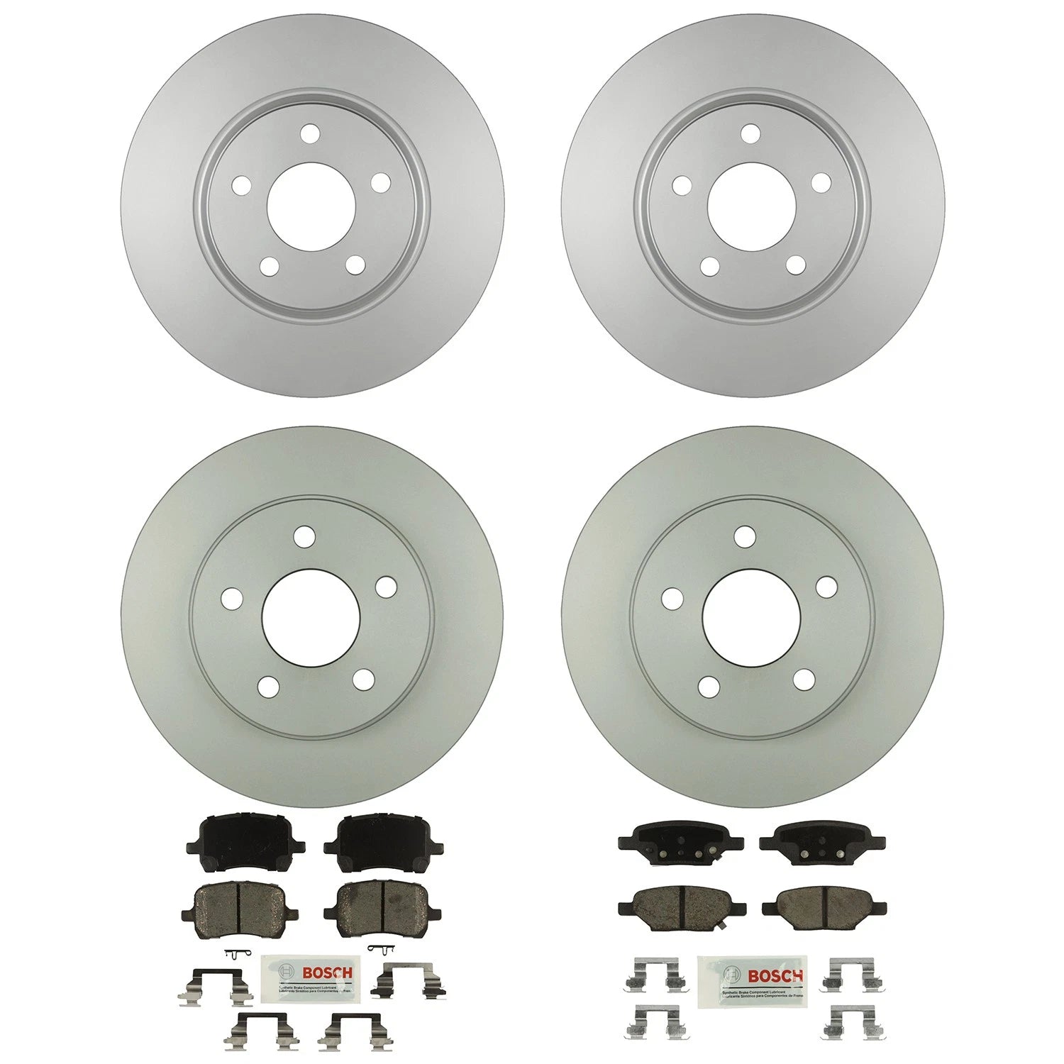 Set of 4 Bosch QuietCast Blue Ceramic Disc Brake Pads for Aura Malibu (2008–2010)