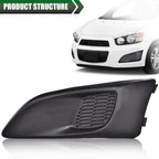 Set of 2 Front Bumper Fog Light Covers for Chevrolet Sonic (2012–2016)