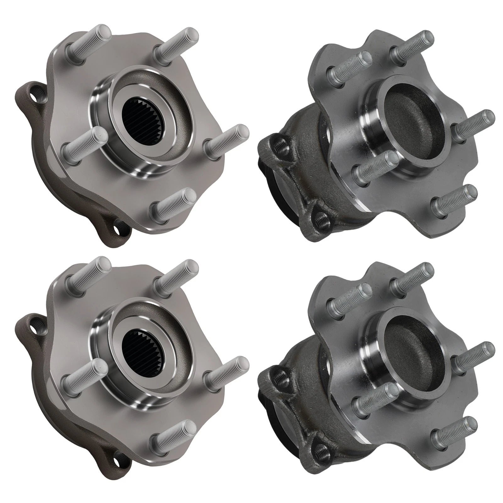 Set of 4 Wheel Hubs for Nissan Rogue (2015–2017) 512534 713357