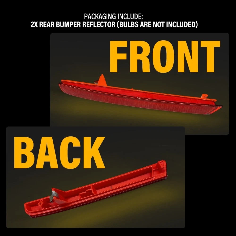 Set of 2 Rear Bumper Reflector Lamps for Acura MDX (2010–2013)