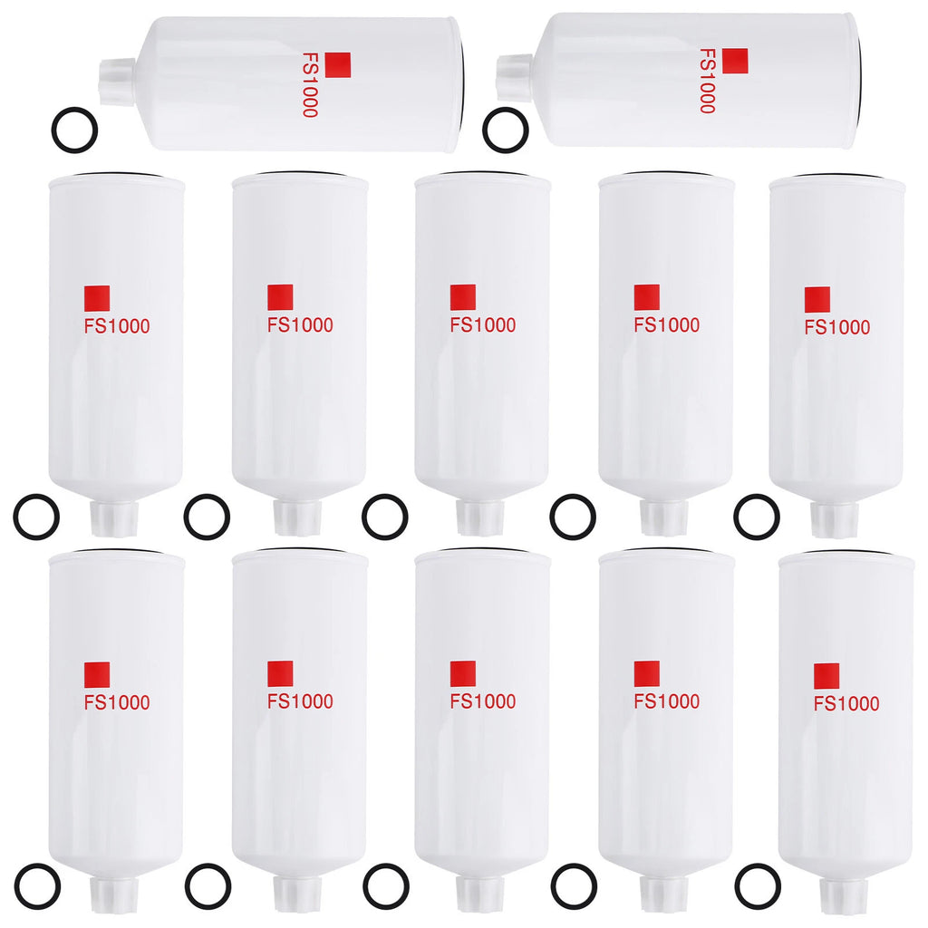 Set of 12 Fuel Water Separator Filters for Cummins FleetGuard (YYYY–YYYY)
