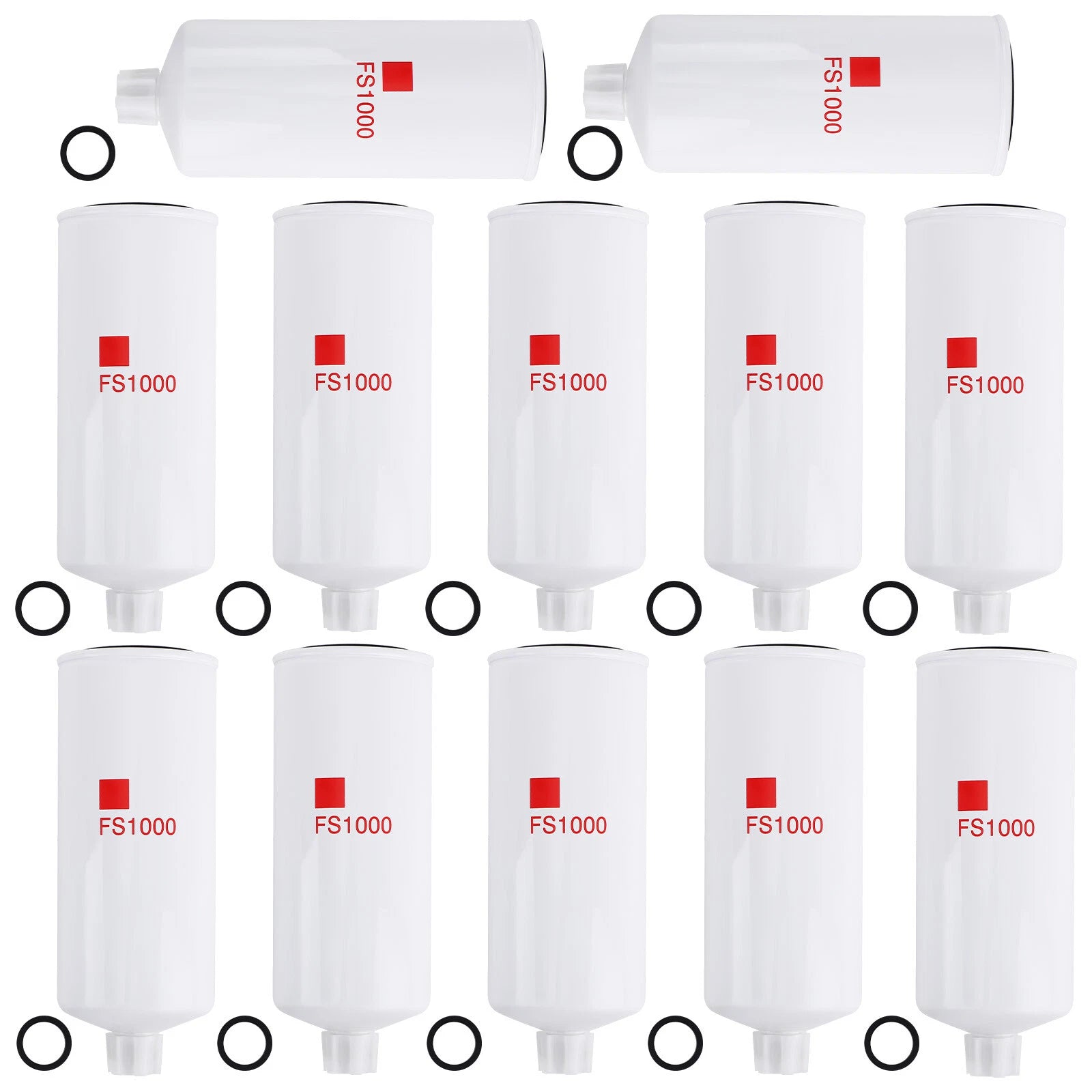 Set of 12 Fuel Water Separator Filters for Cummins FleetGuard (YYYY–YYYY)