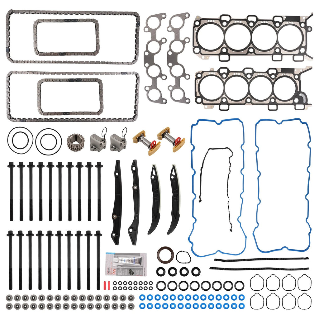Head Gasket Set & Timing Chain Kit for Ford F-150 Mustang (2011-2014)