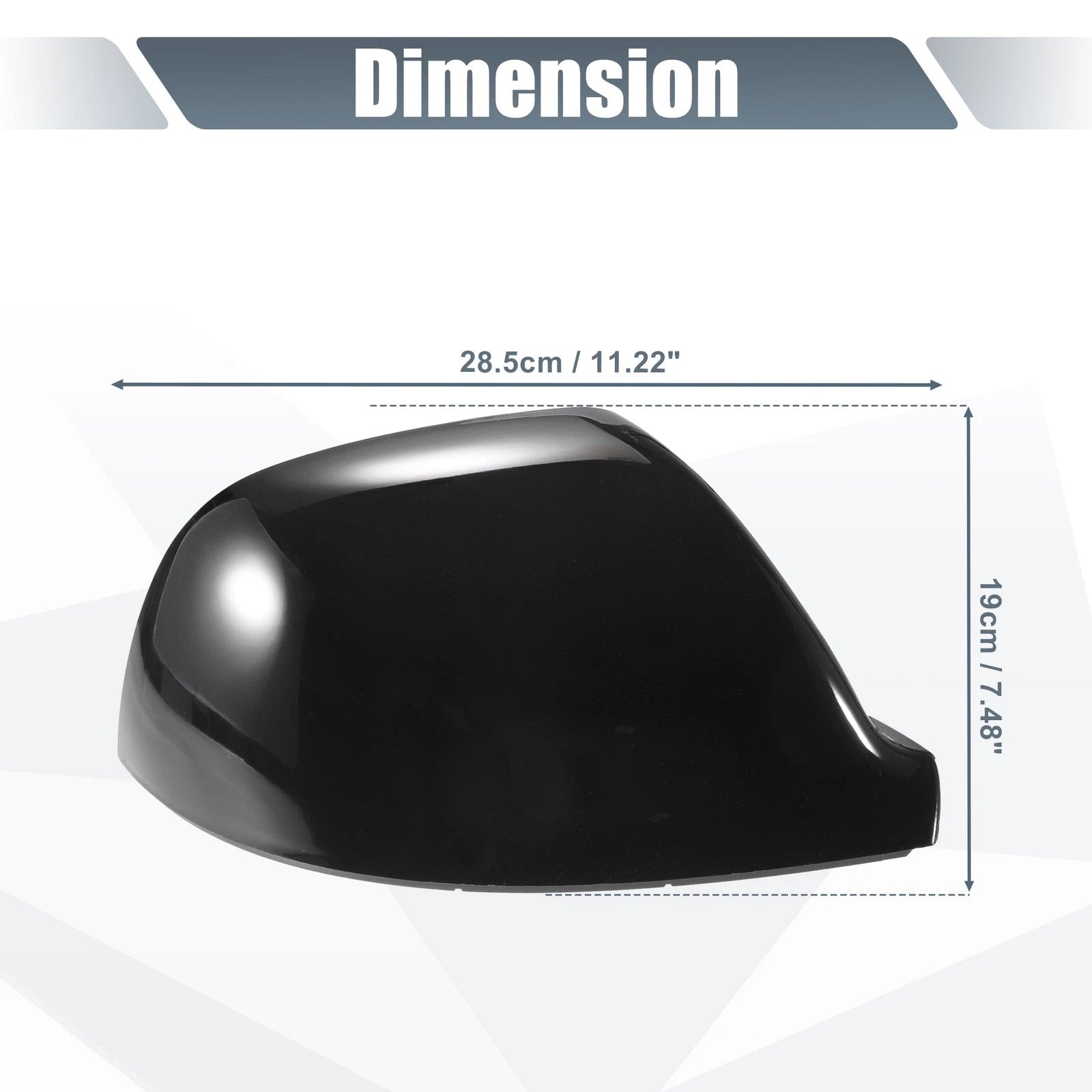 Right Side Mirror Cover Cap Gloss Black for Volkswagen Transporter T5 T6 (2003–2019)