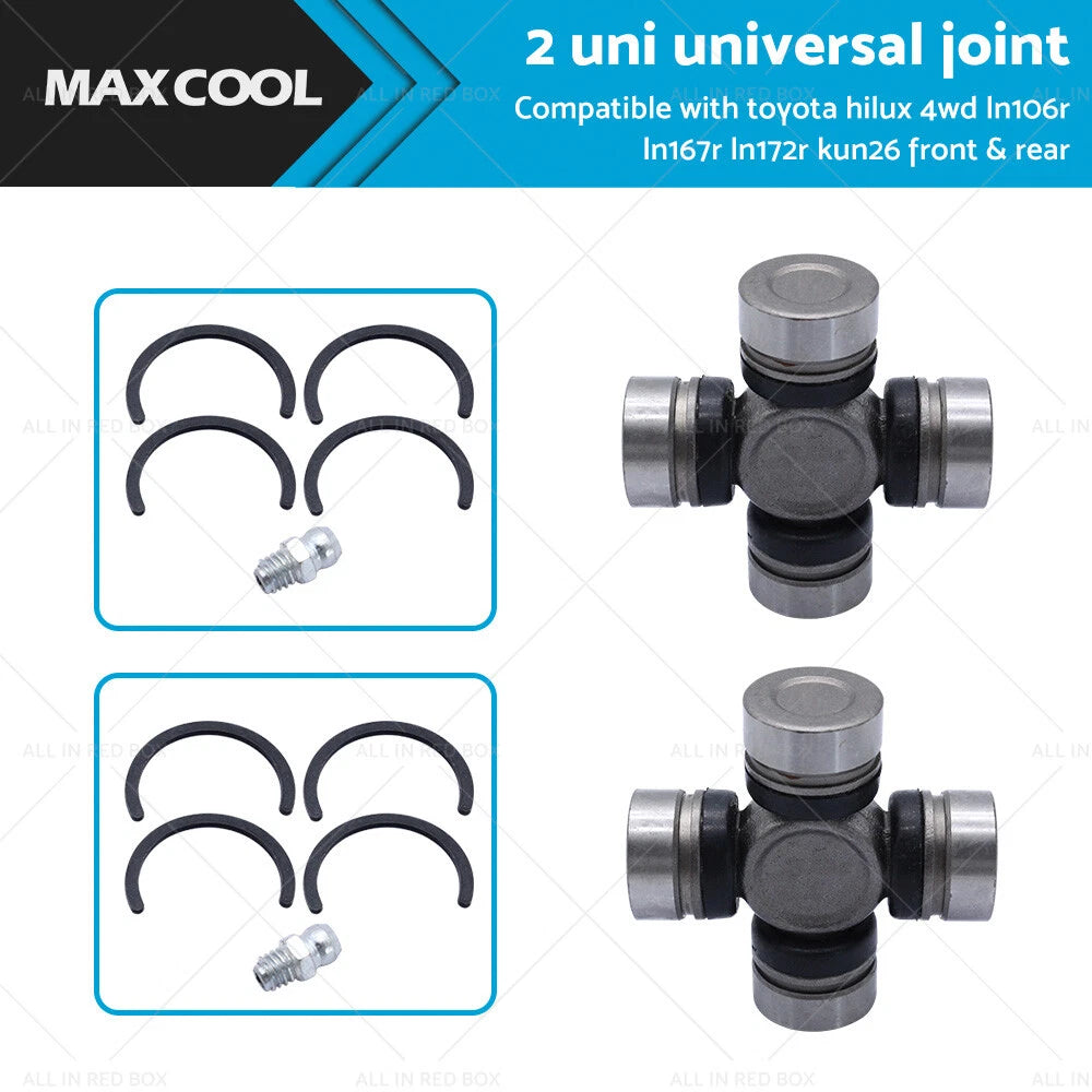 2x Universal Joint for Toyota Hilux, Land Cruiser, Dyna