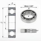 Deep Groove Ball Bearing for Scooter Skateboard Wheel (32x58x13mm)