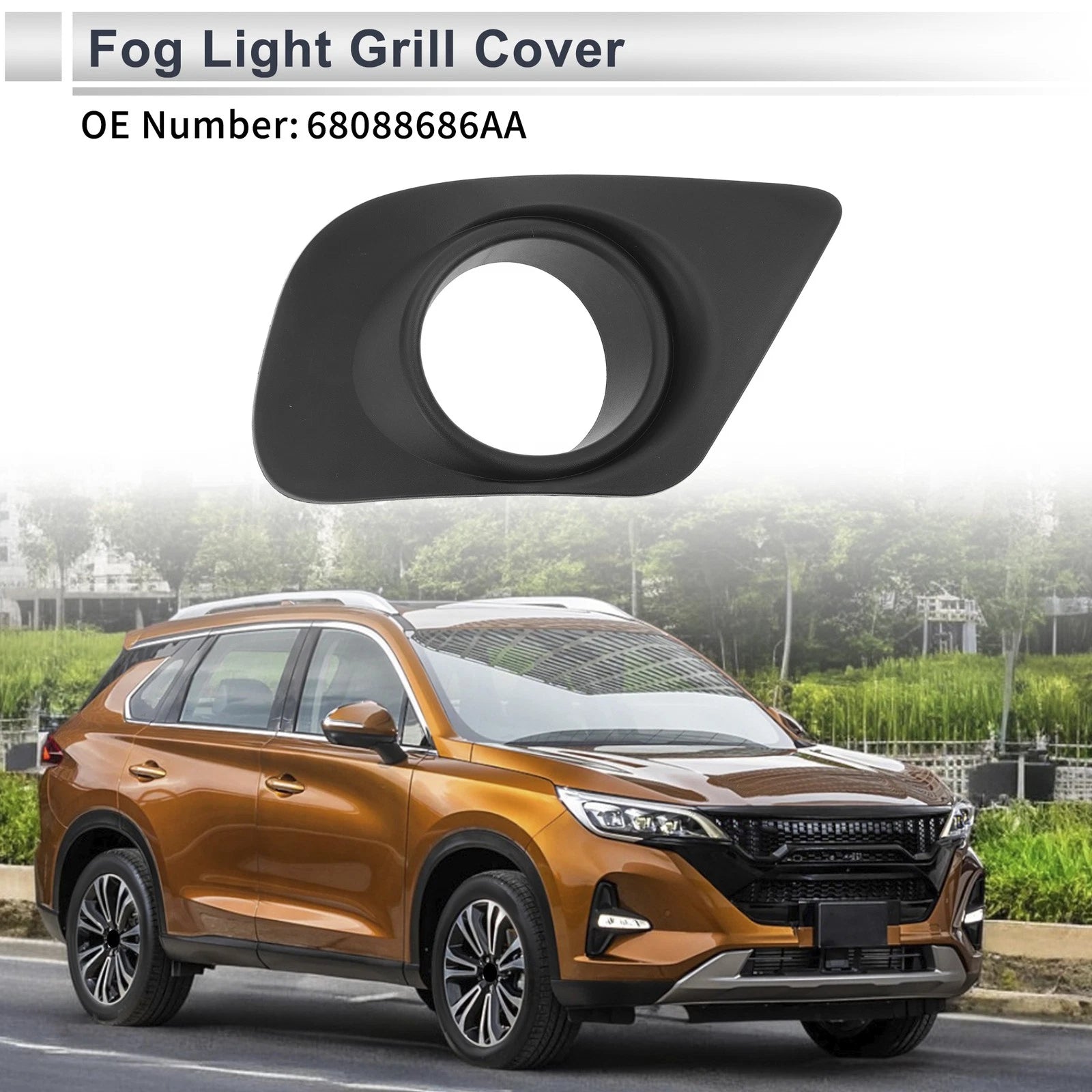 1 Pc Fog Light Grill for Dodge Journey (2011–2018) No. 68088686AA