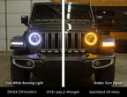 HD LED Switchback Halo Inserts Boards with Drivers for Jeep Wrangler JL (2018–2020)