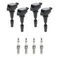 Set of 4 Ignition Coils & NGK Ruthenium Spark Plugs for Optima Sonata (2011–2016)