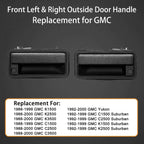 Set of 2 Metal Exterior Door Handles for GMC C/K 1500 2500 3500 Suburban Yukon (1988–2001)