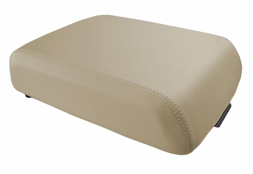 Leather Console Lid Pull Over Seat Cover for Ford F250 (1999–2010) Beige