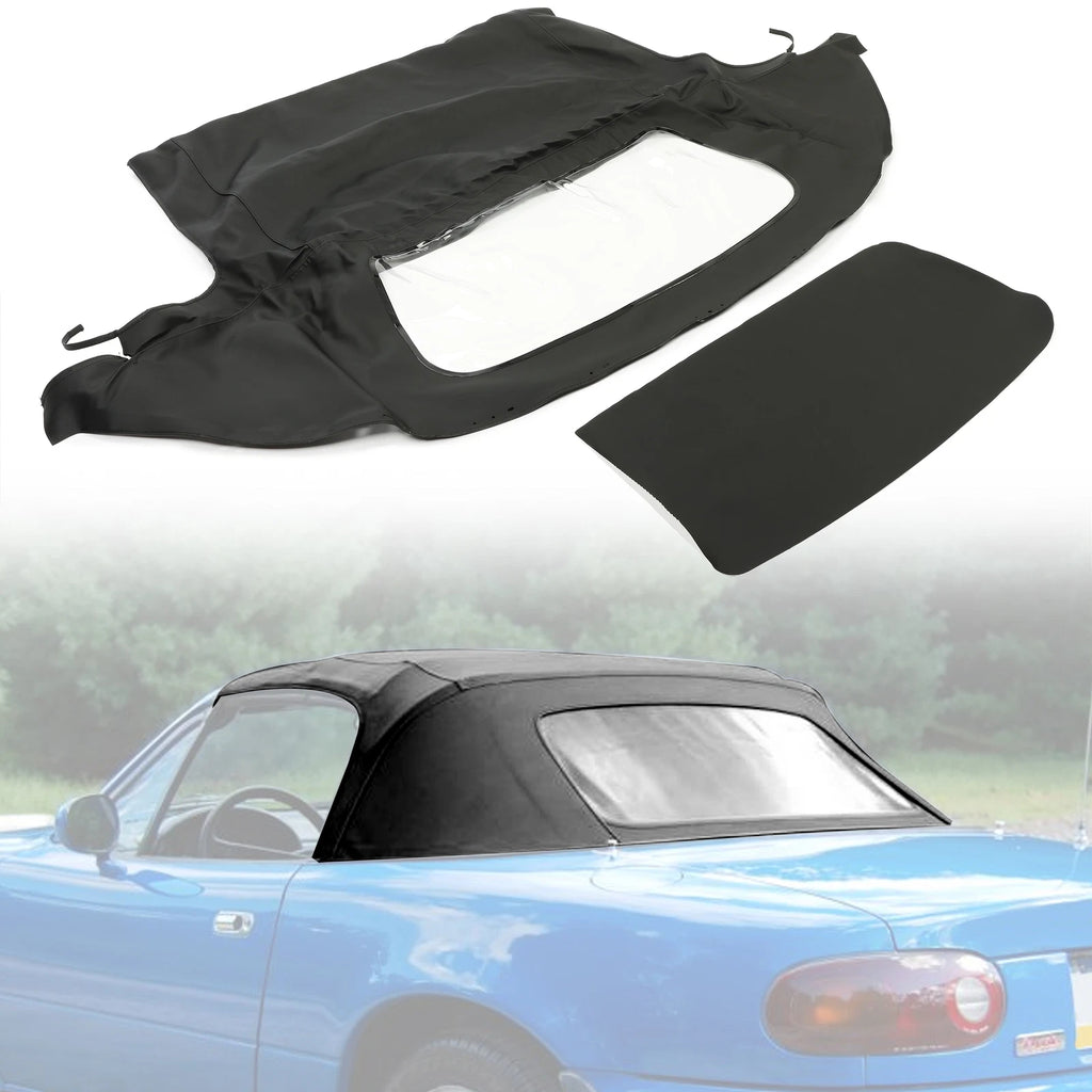 Soft Top Convertible Window for Mazda Miata (1990-2005) Black & Clear