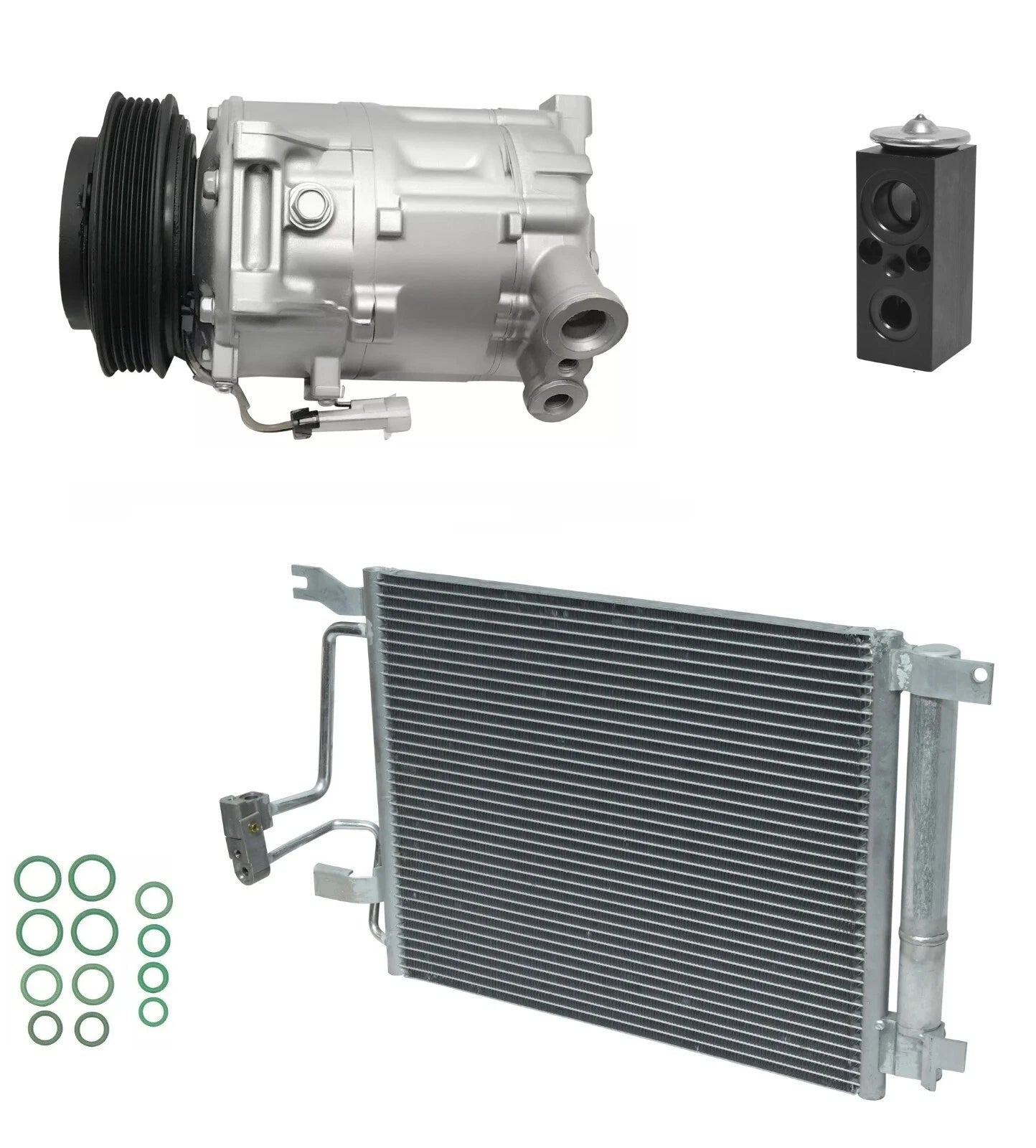 AC Compressor Kit with Condenser for Saturn Sky 2.4L (2008–2010)