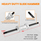 Slide Hammer Dent Puller Tool for Auto Body Repair (Universal)