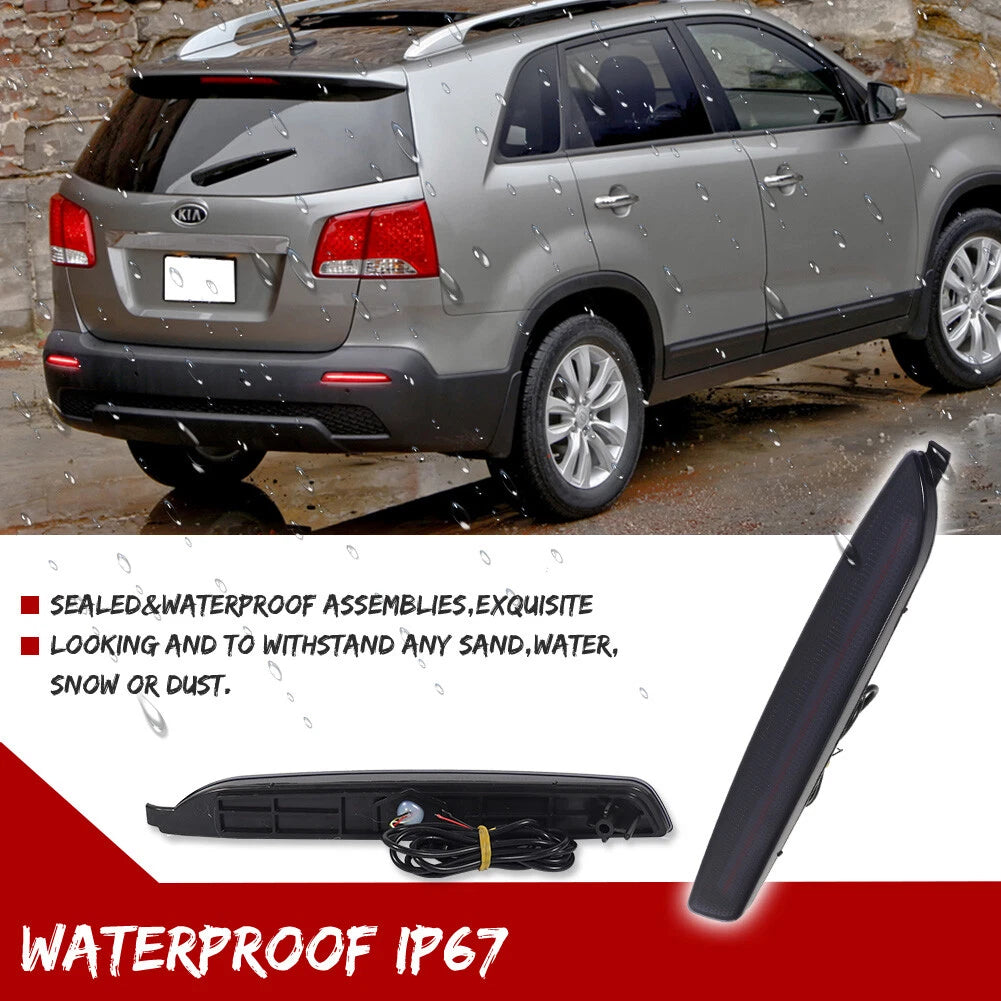 2X Smoked Rear LED Tail Brake Sequential Signal Lights for Kia Sorento (2011–2013)