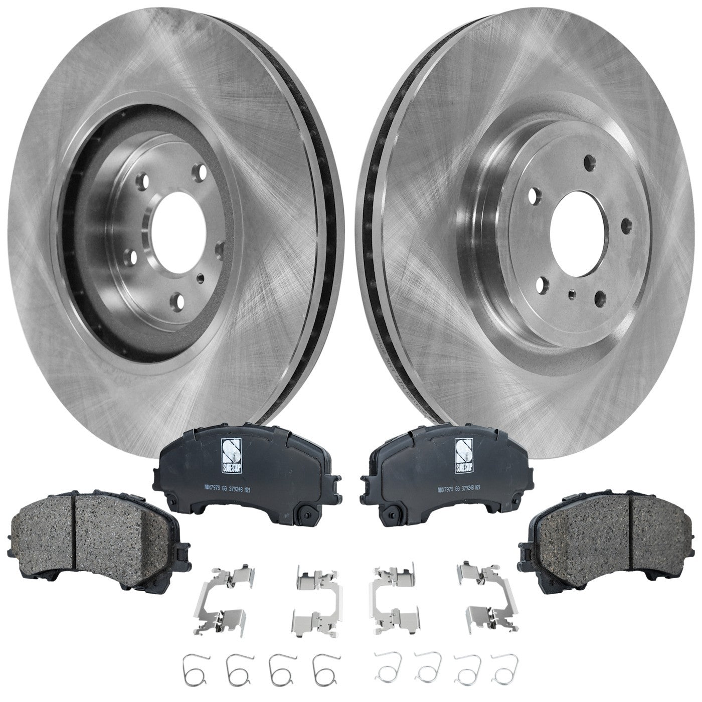 Front Brake Disc Rotors and Pads Kit for Infiniti Q50 Q60 (2017)