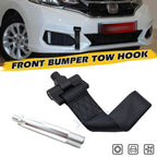 Nylon JDM Style Front Bumper Tow Hook Adapter with Towing Strap for Honda Fit (2015–2020)